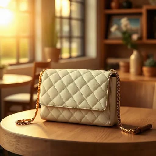Tas di meja kafe