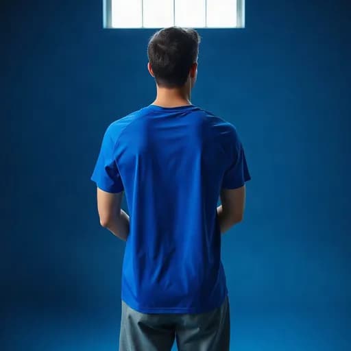 Baju dipakai model, dilihat dari belakang