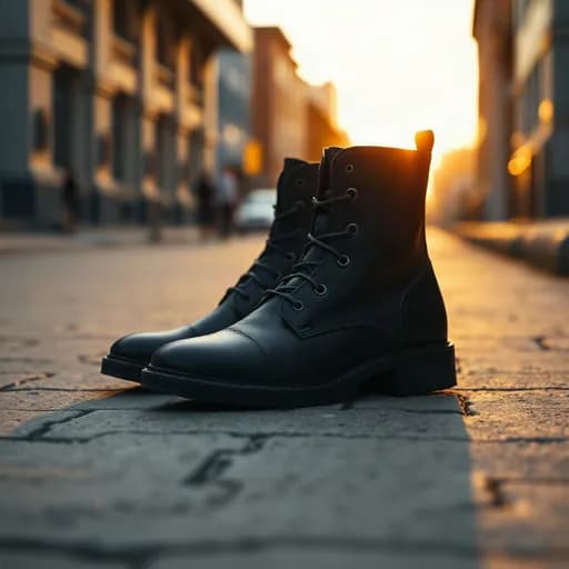 Sepatu di jalanan kota