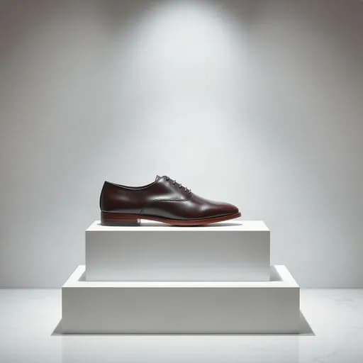 Sepatu di atas pajangan, warna cerah